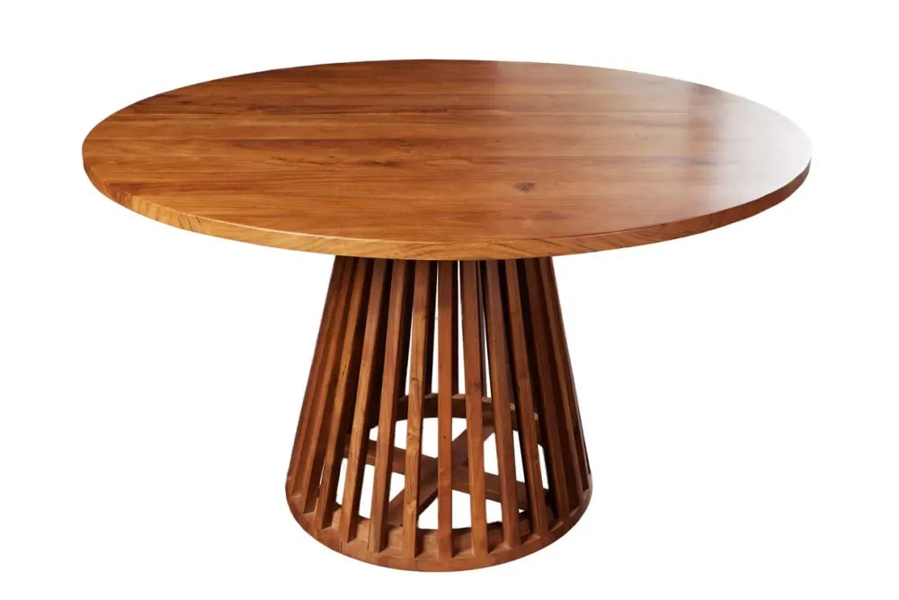 Masa rotunda din Lemn de salcam Maro D130xH77cm Maison jade