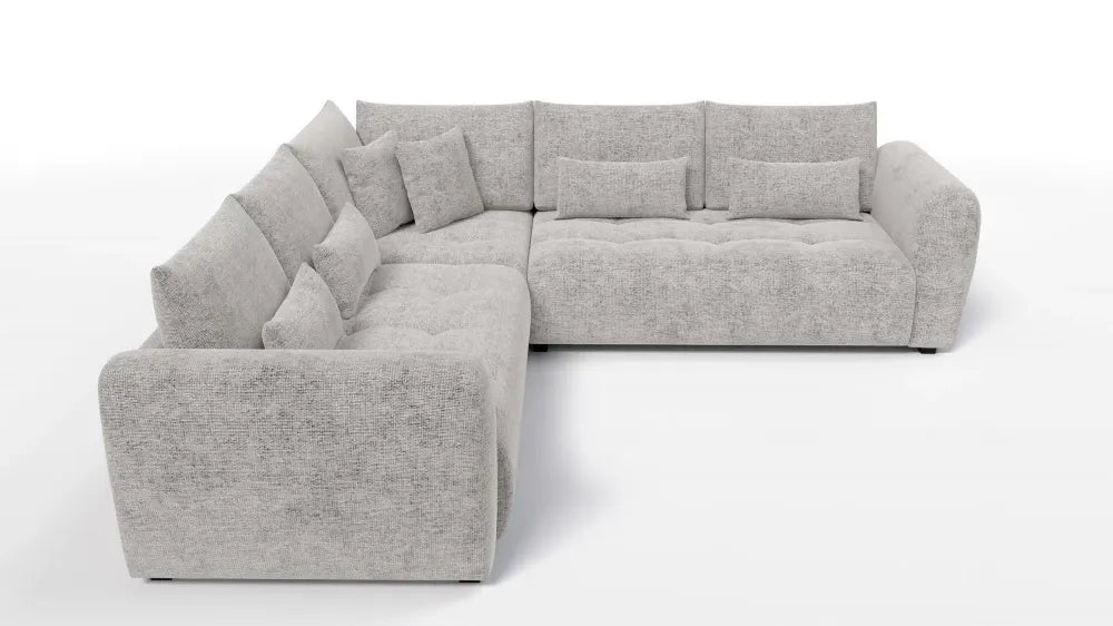 Coltar simetric tapitat cu Chenille Sajma 15 Bej L306x306cm Trezzo