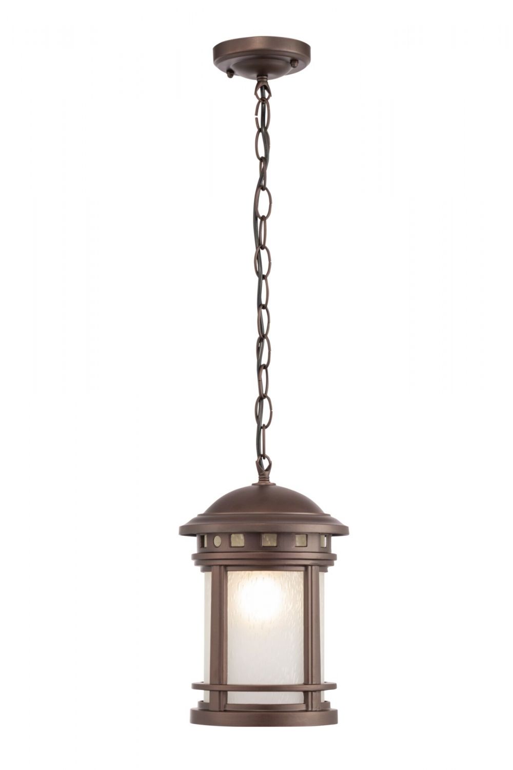 Pendul cu inaltime reglabila din Sticla Maro D18xH131cm Salamanca