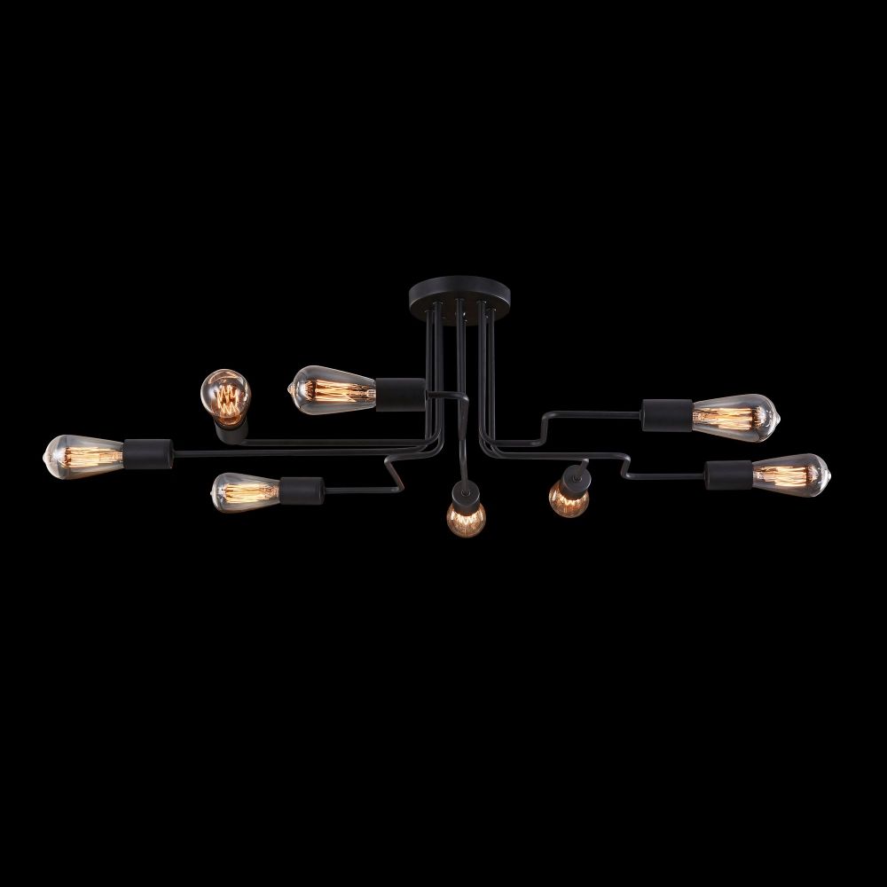Candelabru Asimetric din Metal Negru Gilbert L87xH26cm
