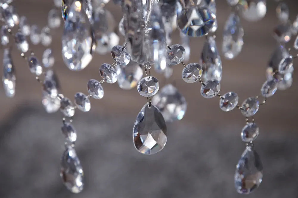 Candelabru din Metal Argintiu si Acrilic Transparent D53xH54cm Diamonds