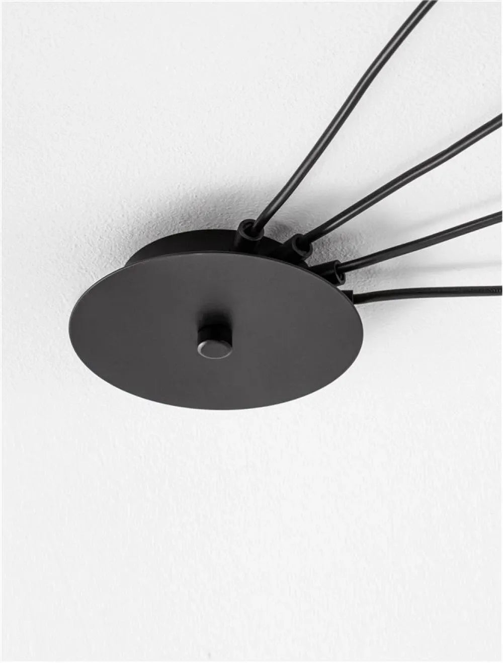 Lustra structura din Metal Negru si abajur din Sticla Fumuriu H240xL180cm IP20 CINZIA