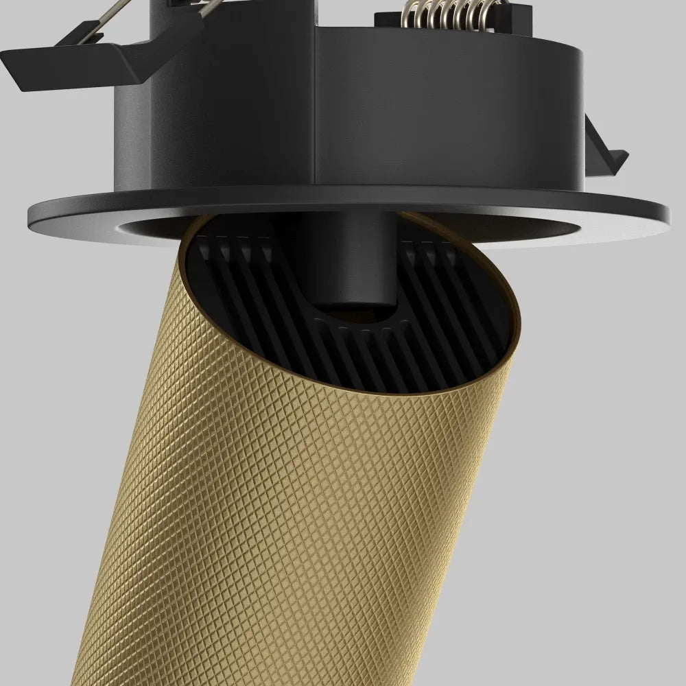 Spot incastrat din Aluminiu Negru/Auriu mat H14.1xD5.4cm 10W Artisan