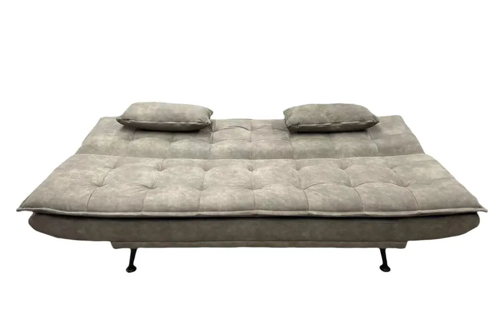 Canapea cu functie pat tapitata cu Microfibra Gri taupe L195cm Jazz