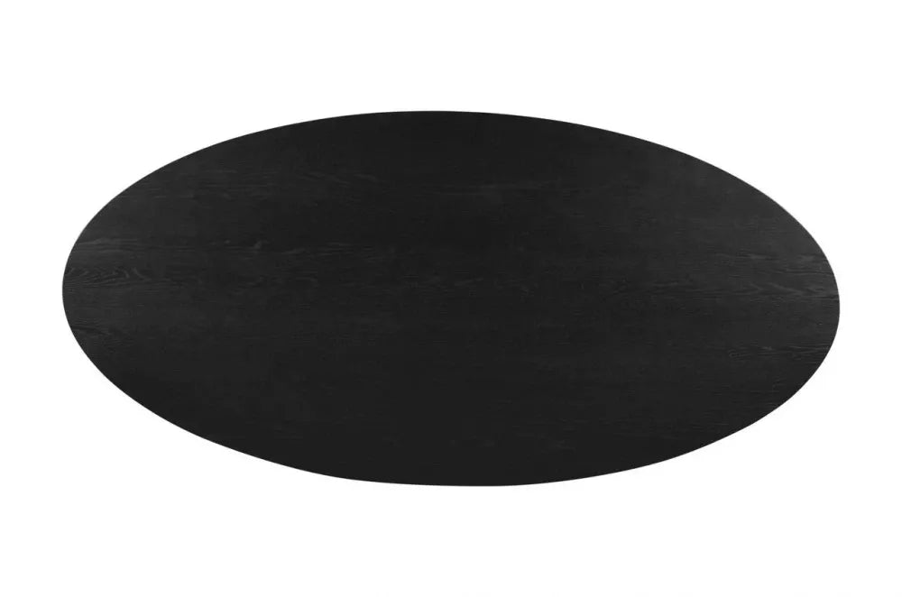 Masa ovala din Metal Negru si Lemn de stejar Negru L230xH76cm Rayford Richmond interiors