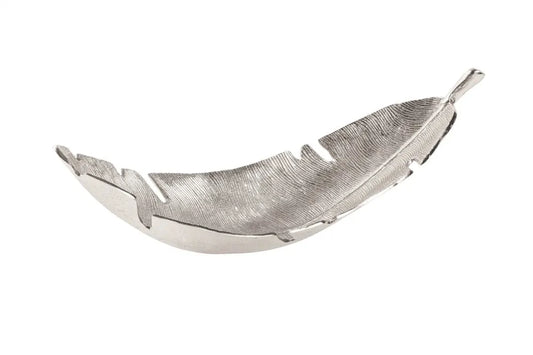 Bol decorativ din Metal Argintiu H20xL62cm Silver Leaf