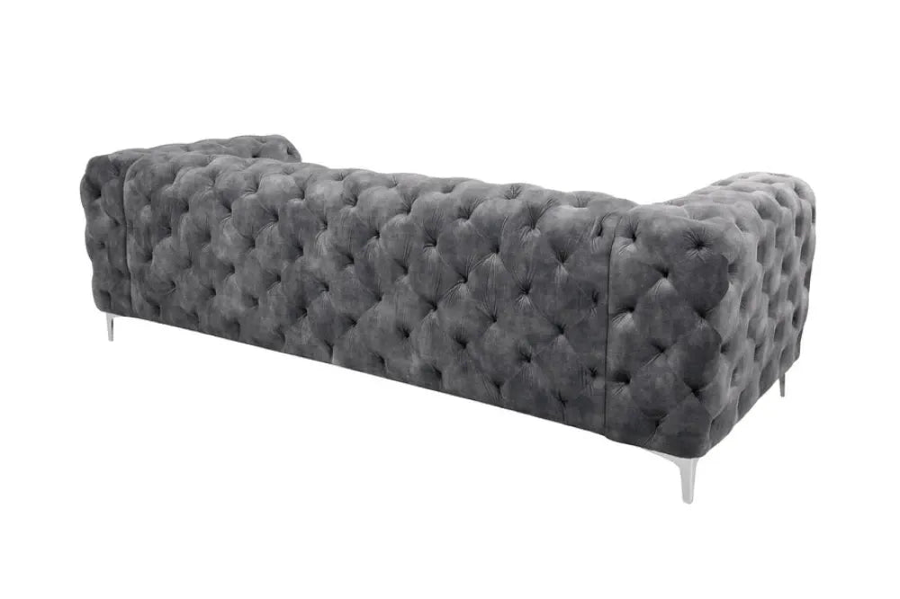 Canapea tapitata cu Catifea Gri L235cm MODERN BAROCK