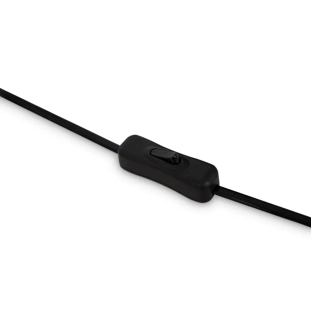 Veioza din Metal/Ceramica Negru si Sticla Transparent H42.5xD30cm Memory