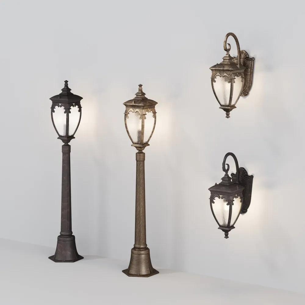 Aplica de perete Aluminiu Bronz antichizat D15xH48cm  Fleur