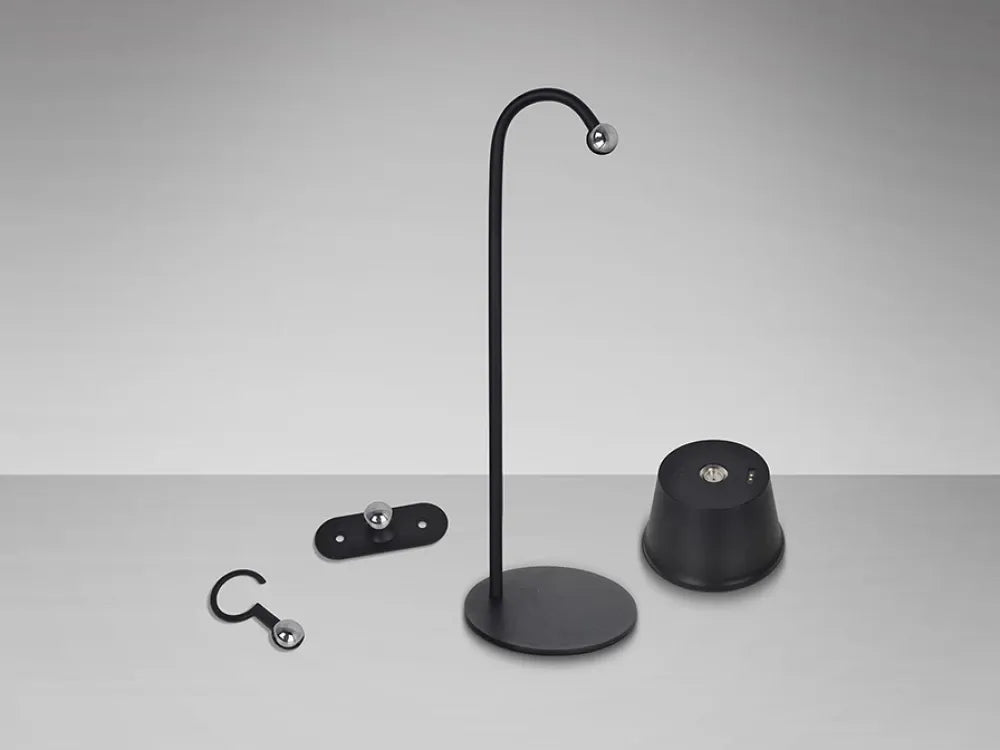 Veioza din Metal Negru H34xL12cm Cuco