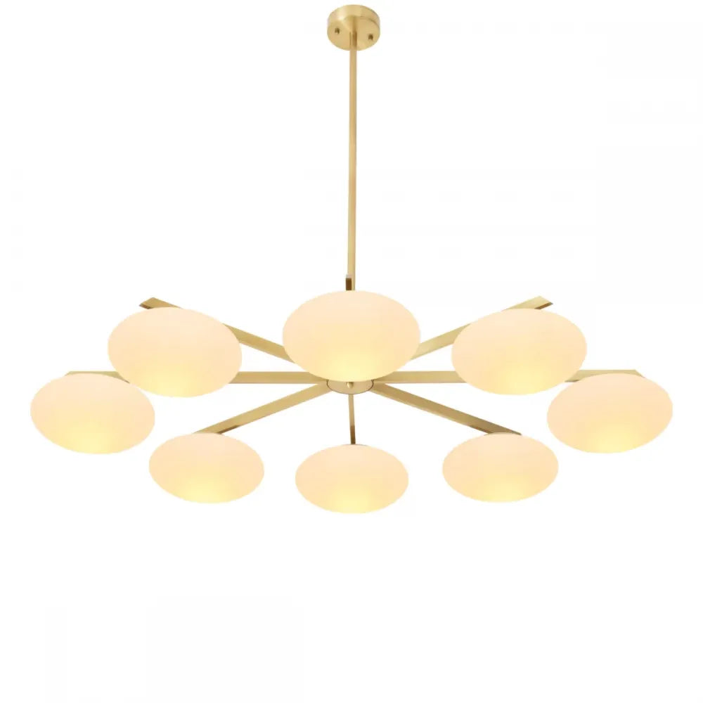 Candelabru din Otel inoxdabil Alama atichizata si Sticla Alb H38xL140cm Evergreen Double Eichholtz
