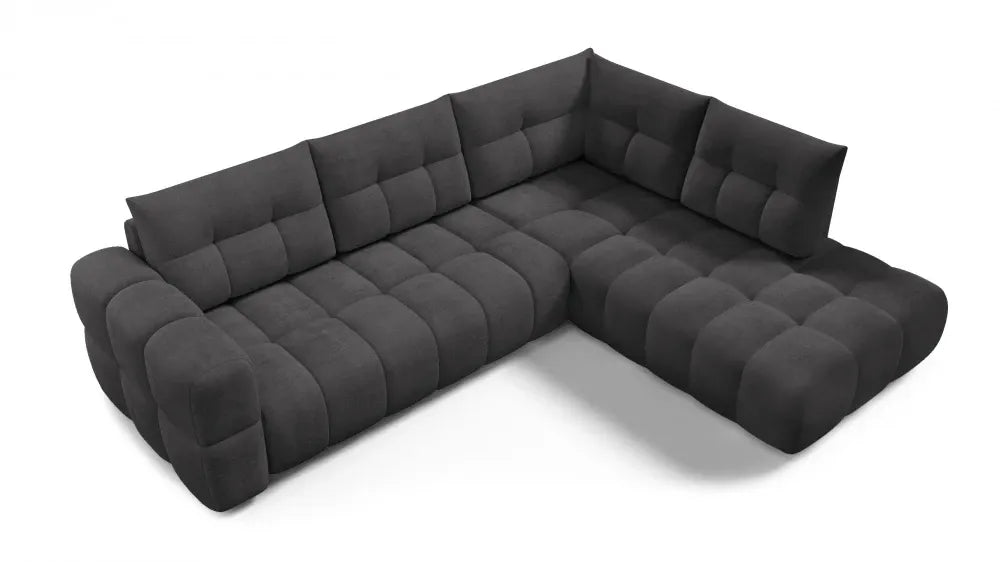 Coltar in forma de L tapitat cu material pet friendly Alias gri L291 x 219cm