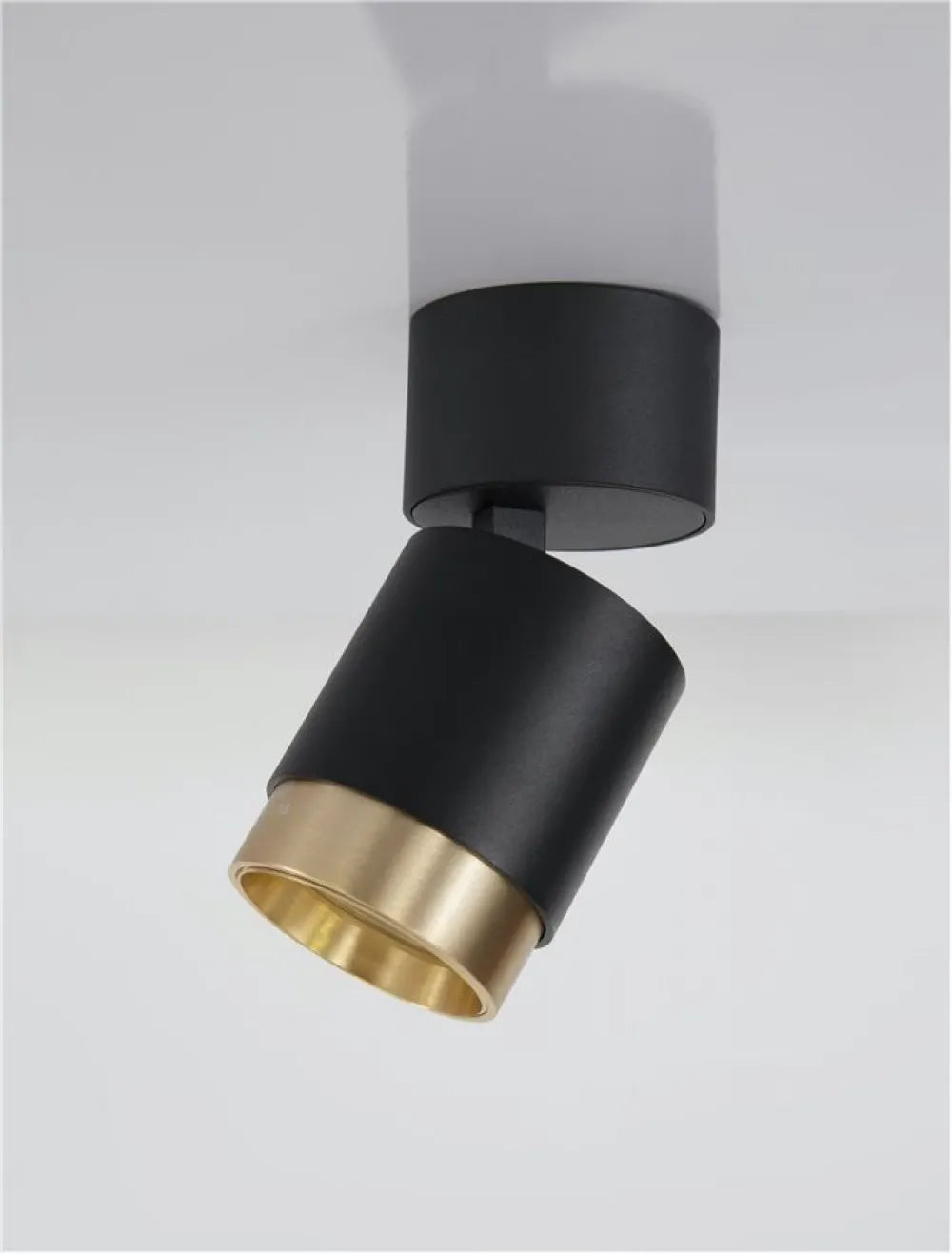 Spot aplicat din Aluminiu Negru/Auriu H12.8xD6.5cm IP20 10W Led 800lm 3000k Spectre
