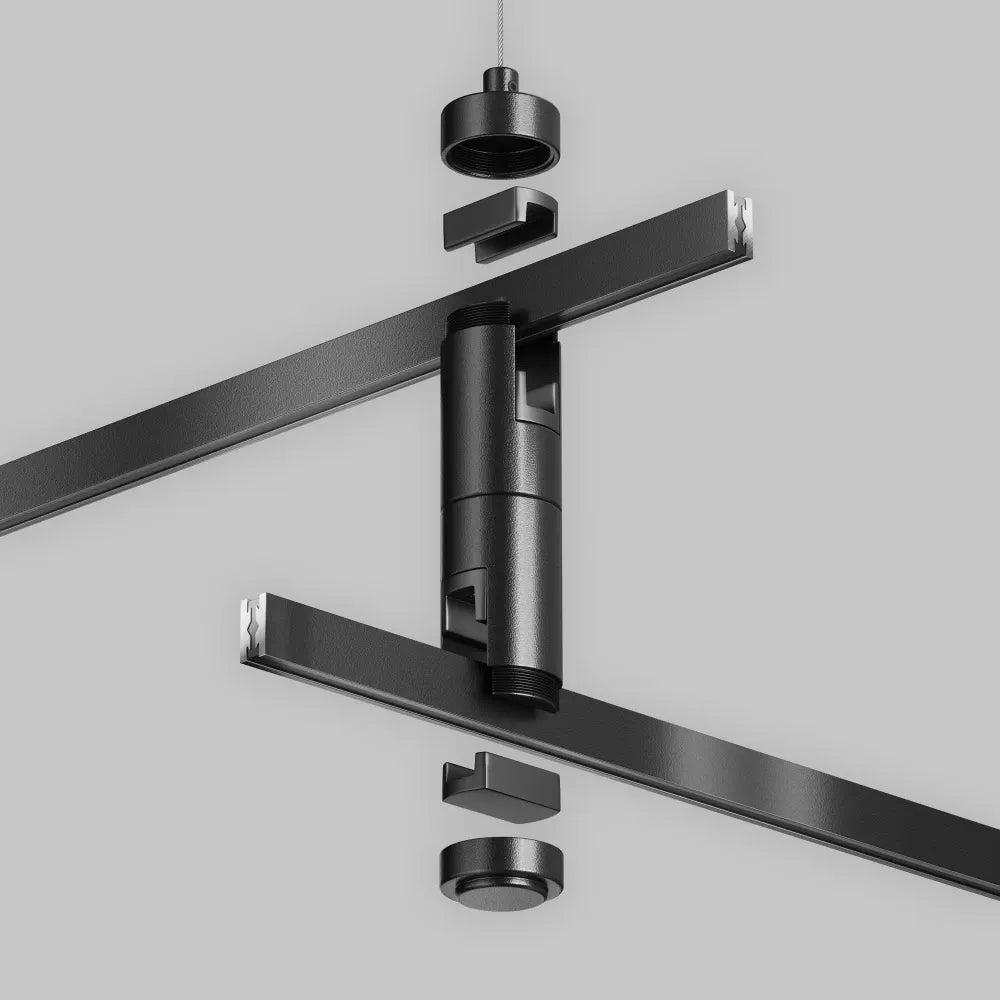 Cablu de suspensie dublu Flarity din Aluminiu Negru H110xL4.5cm Flarity