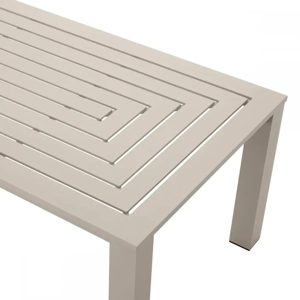 Masa de exterior din Metal Bej H74.5xL240cm Vistamar Eichholtz