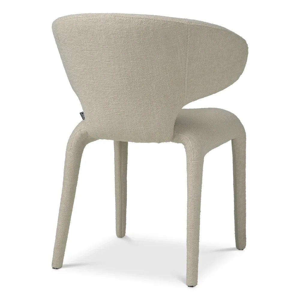 Scaun tapitat cu Stofa Ecru L60xA61xH79cm Josephine Eichholtz