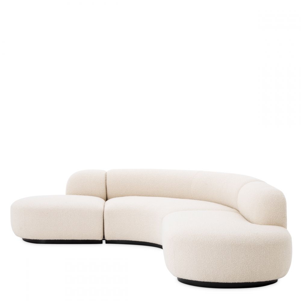Coltar fix Bjorn L Eichholtz tapitata cu Stofa Boucle Crem L300cm
