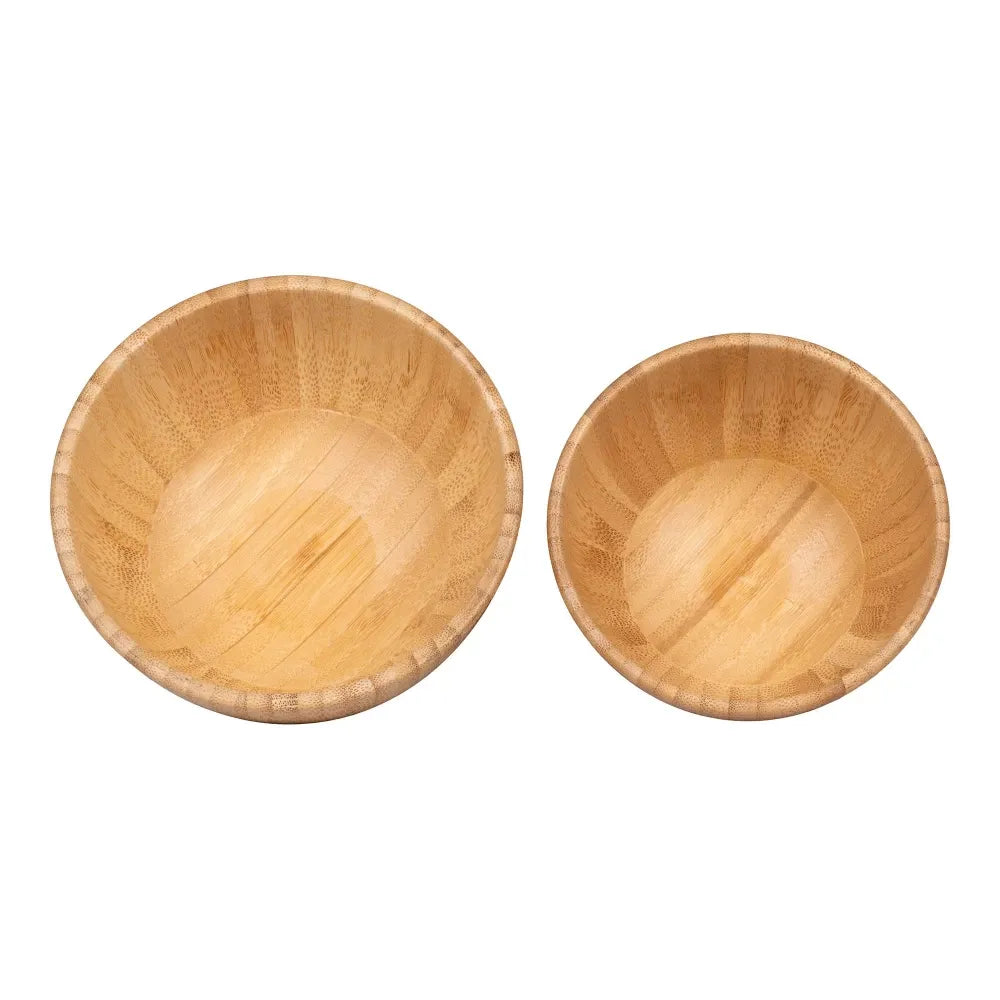 Set 2 boluri din Bamboo Natural H7xD13/15cm Chefalu