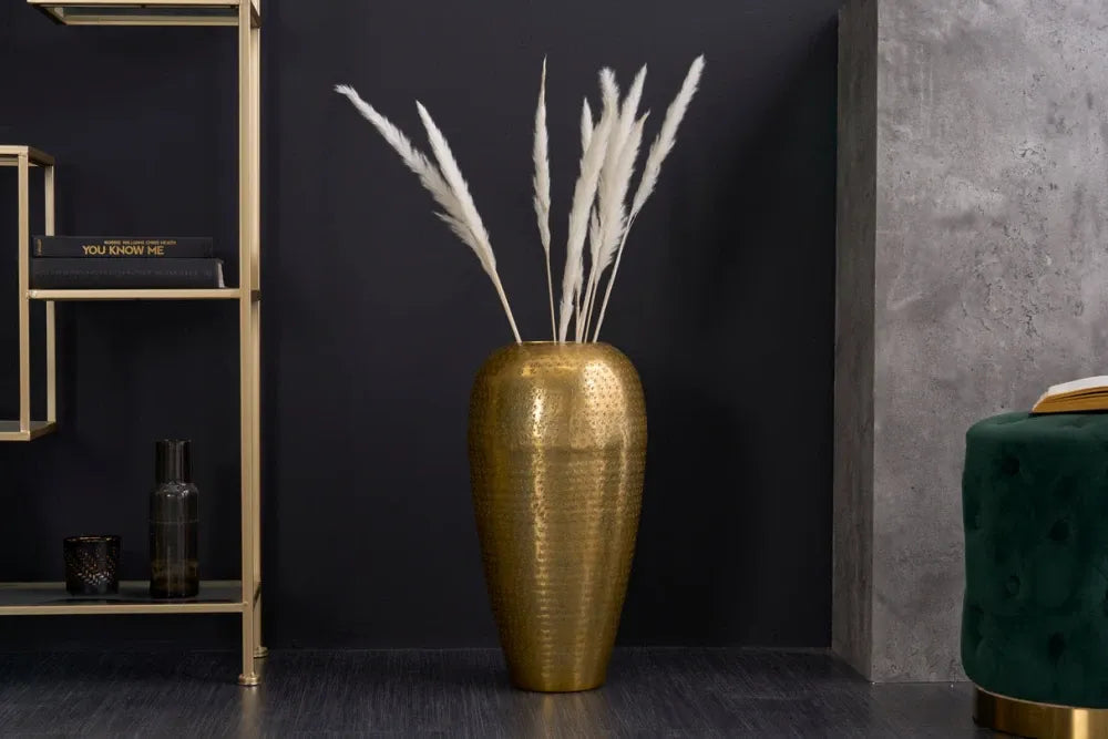 Vaza decorativa din Metal Auriu H50xL25cm Oriental
