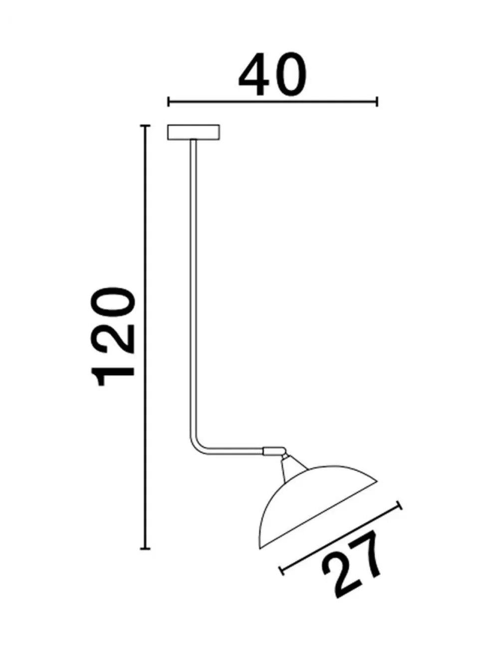 Pendul din Metal Alb/Auriu H120xL40cm IP20 MIRBA