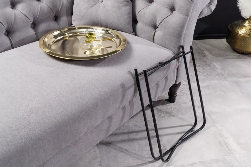 Masuta laterala din Metal Negru L40xH49cm Casablanca