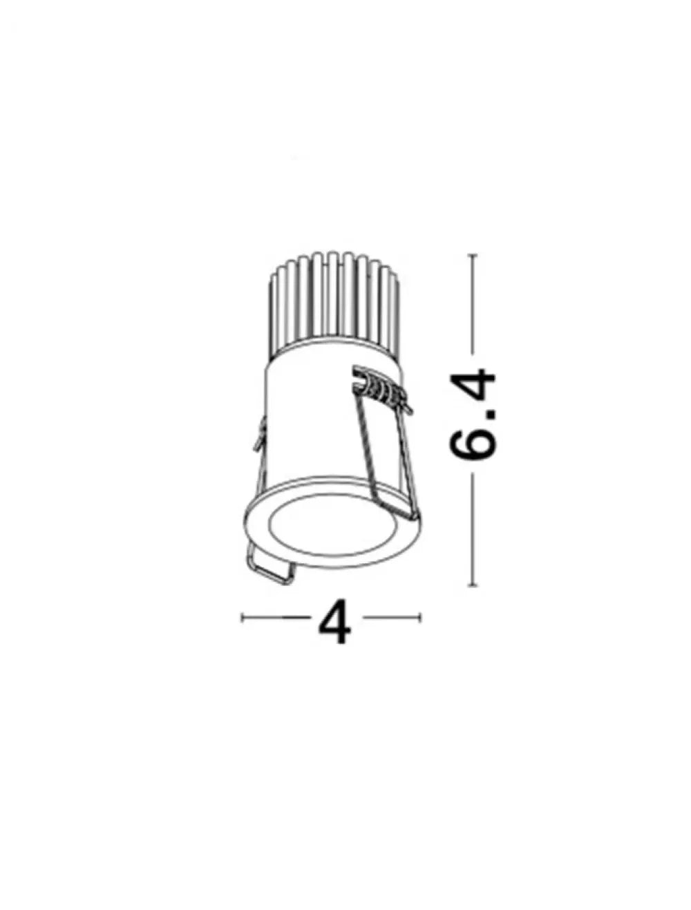 Spot incastrat din Aluminiu Alb H6.4xL4cm IP20 5W 350lm 3000k SELENE