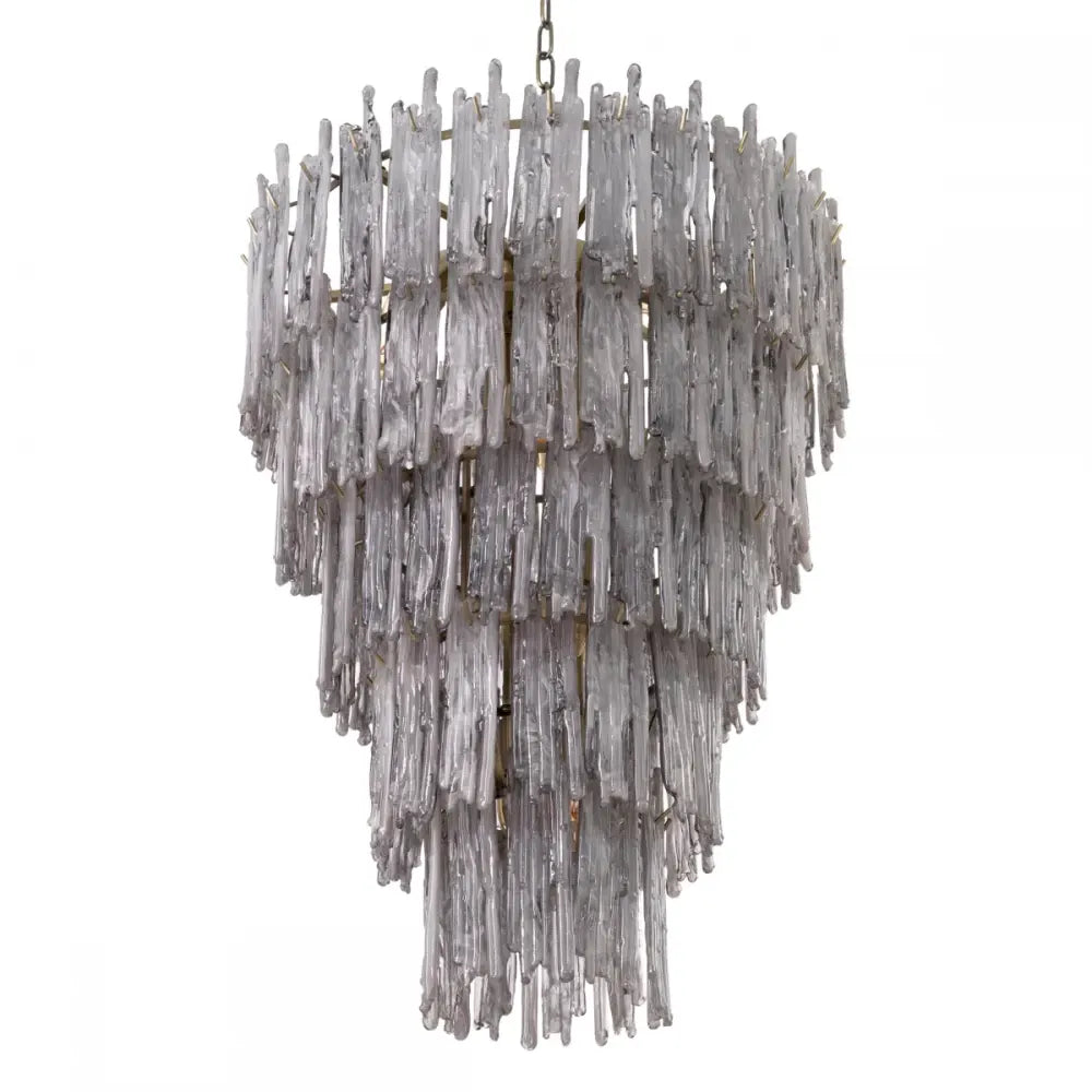 Candelabru din Metal Alama si Sticla Fumuriu H76xD58cm Saint Roch L Eichholtz