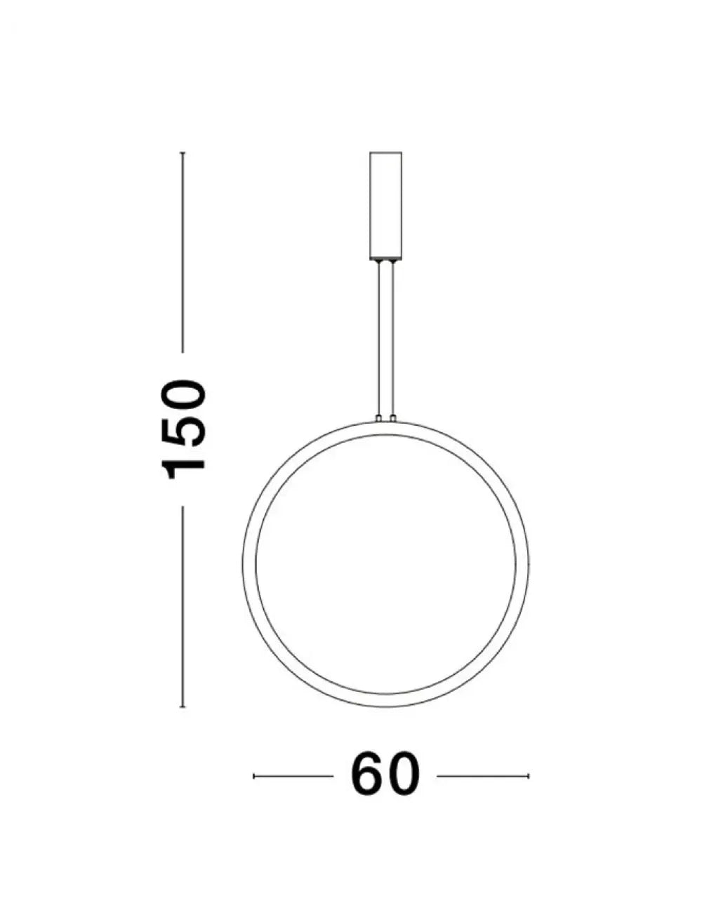 Pendul din Aluminiu Negru H150xL60cm IP20 36W 1161lm 3000k CHANGE