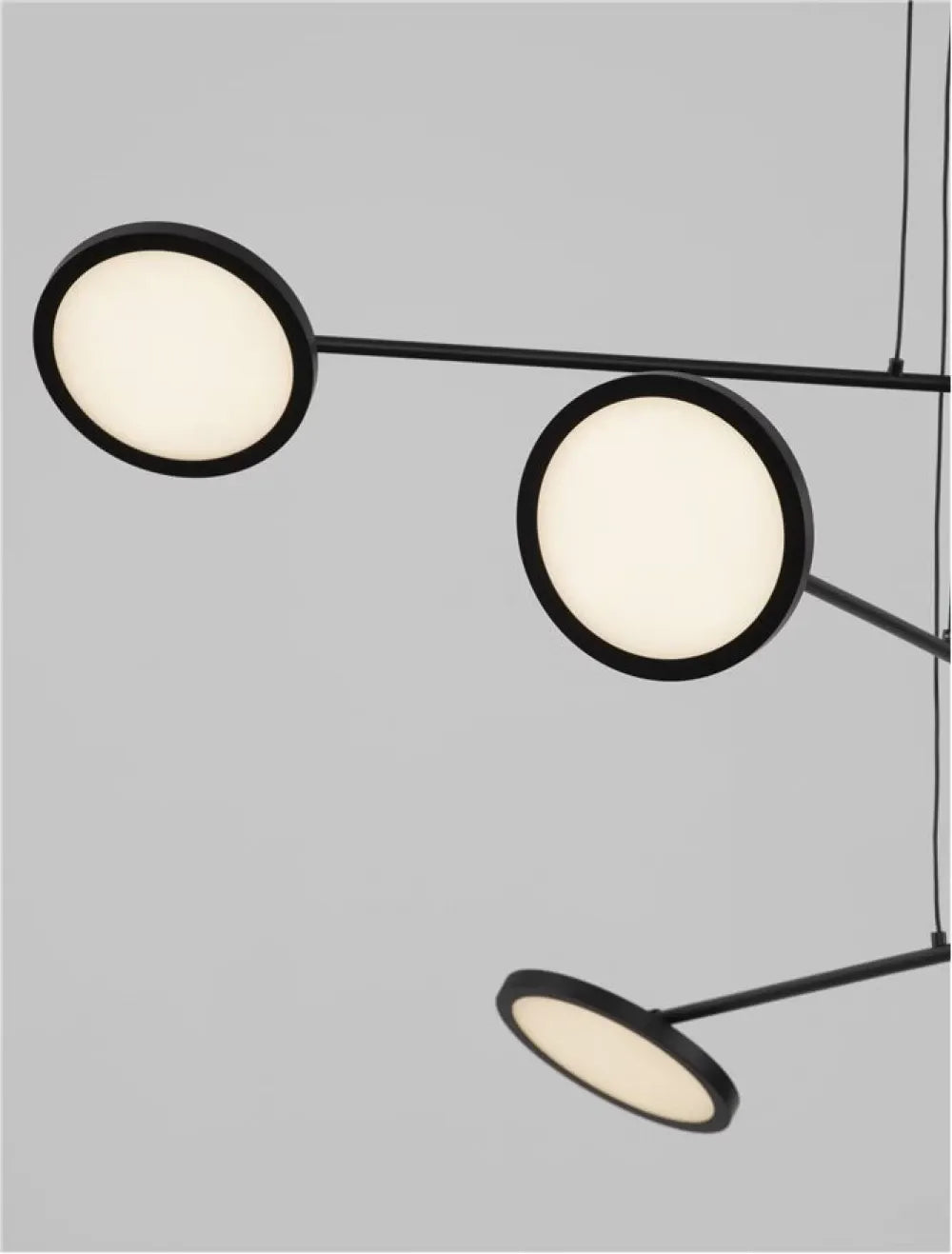 Candelabru structura din Metal Negru si abajur din Acrilic Alb H150xL100cm IP20 49W 4695lm 3000k SCOPE