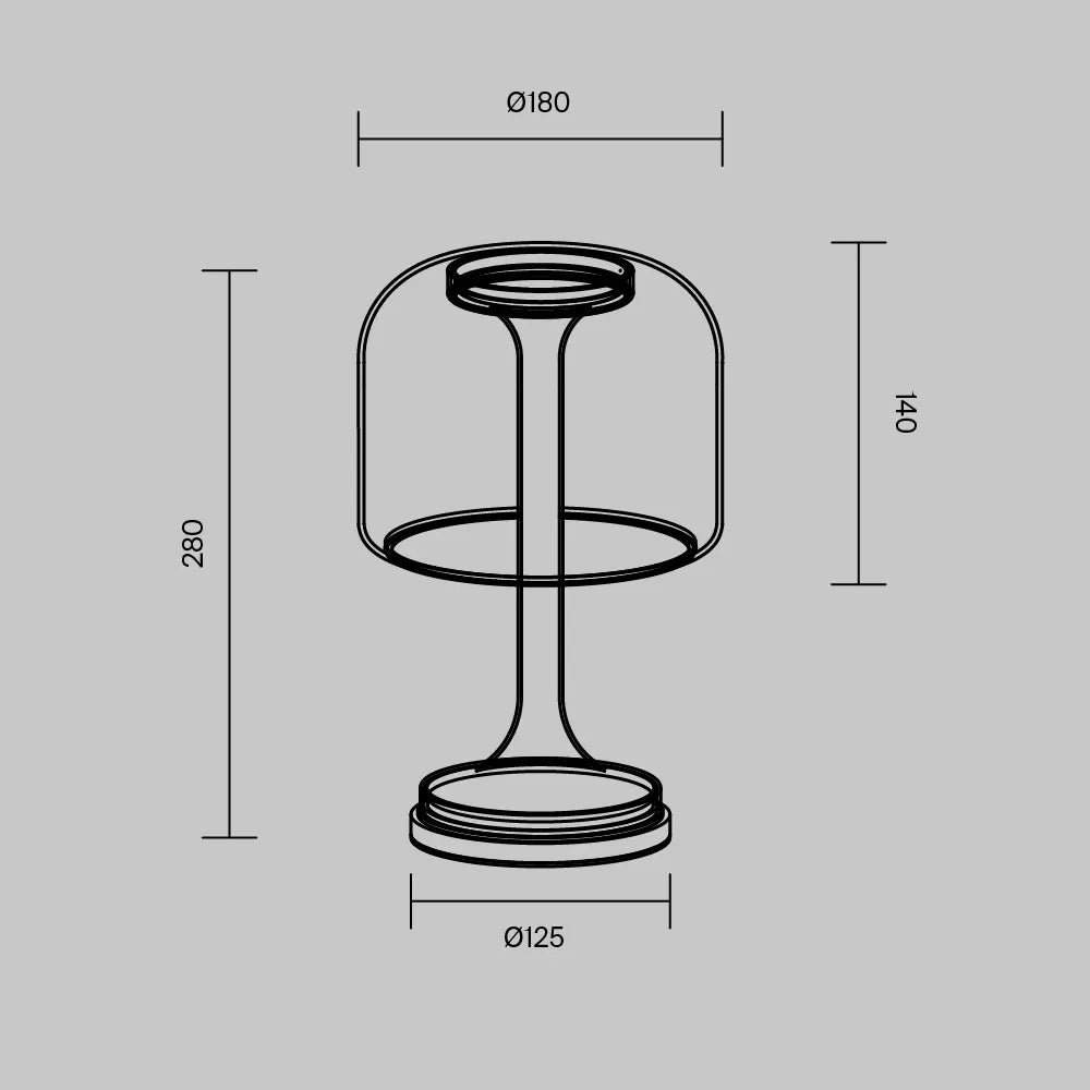 Veioza din Metal and Sticla Alb si Sticla Alb H28xD18cm Spirito