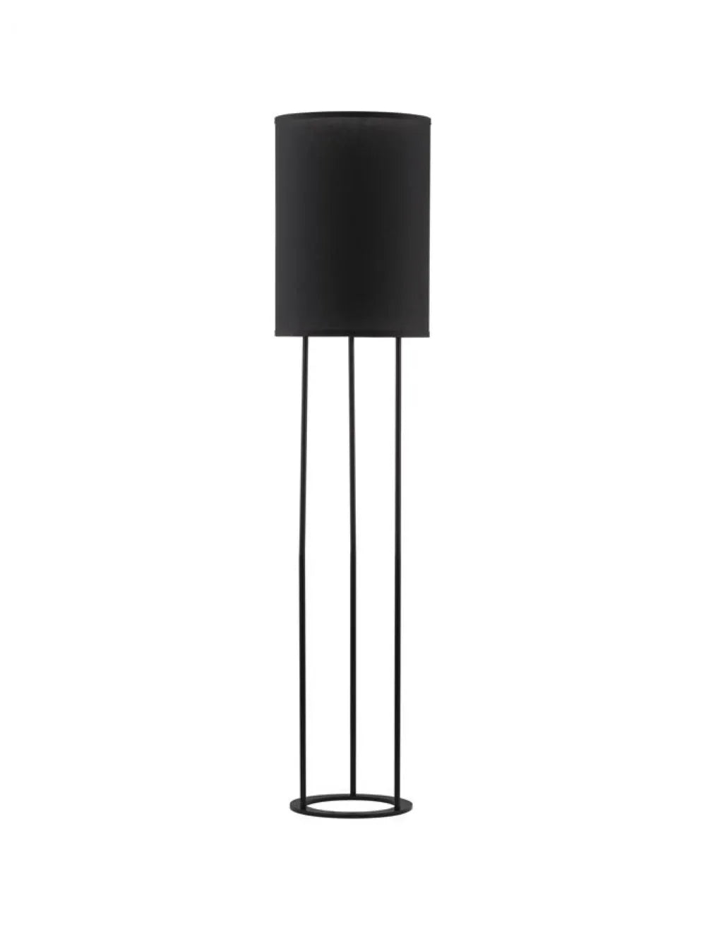 Lampa de podea structura din Aluminiu Negru si abajur din Textil Negru H135xL30cm IP20 LEITH