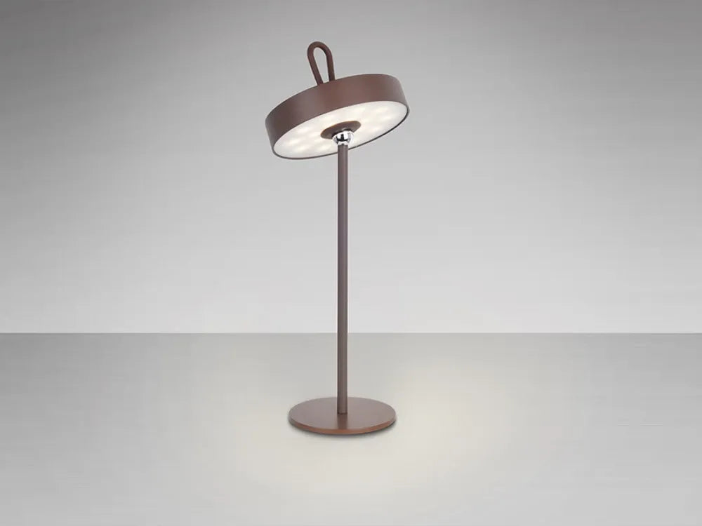 Veioza din Metal Rosu corten H35xD13cm Gong