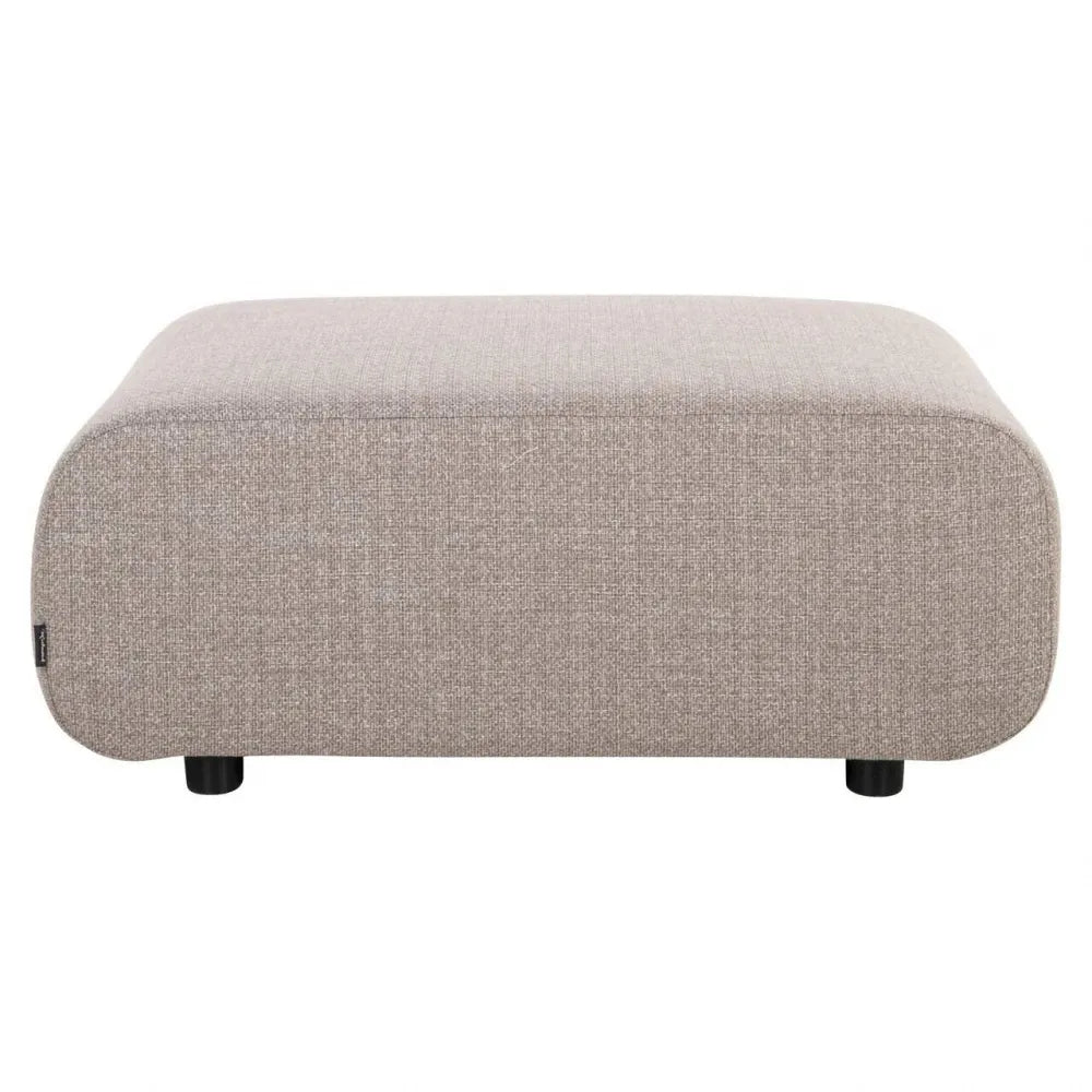 Puf de exterior din Stofa Grej si Metal Negru L99xH40cm Dawson Richmond interiors