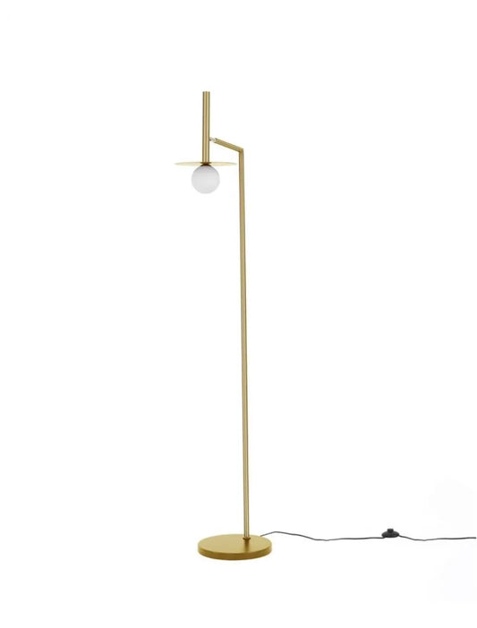 Lampa de podea structura din Metal Auriu si abajur din Sticla Alb H165xL42cm IP20 PIELO