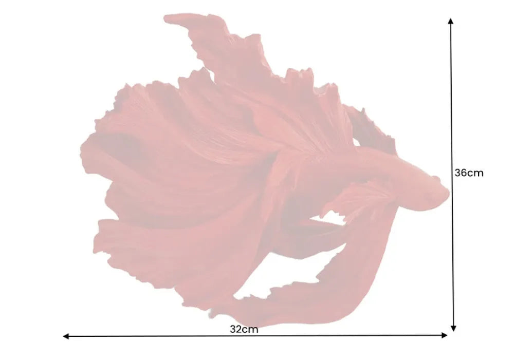 Statueta din Polirasina Rosu H36xL32cm Crowntail