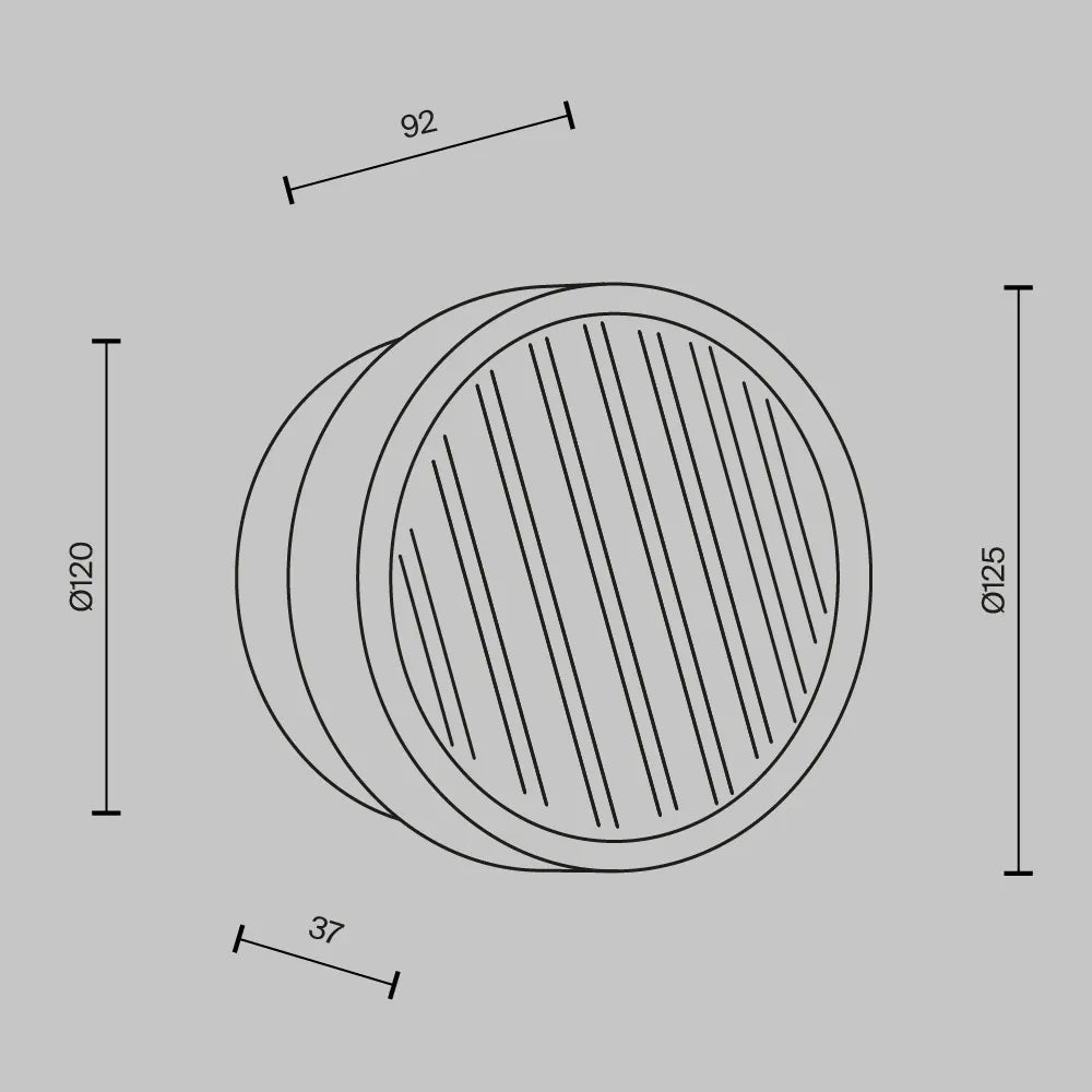 Aplica de perete din Metal Gri si Sticla Transparent H12.5xL9.2cm Olo