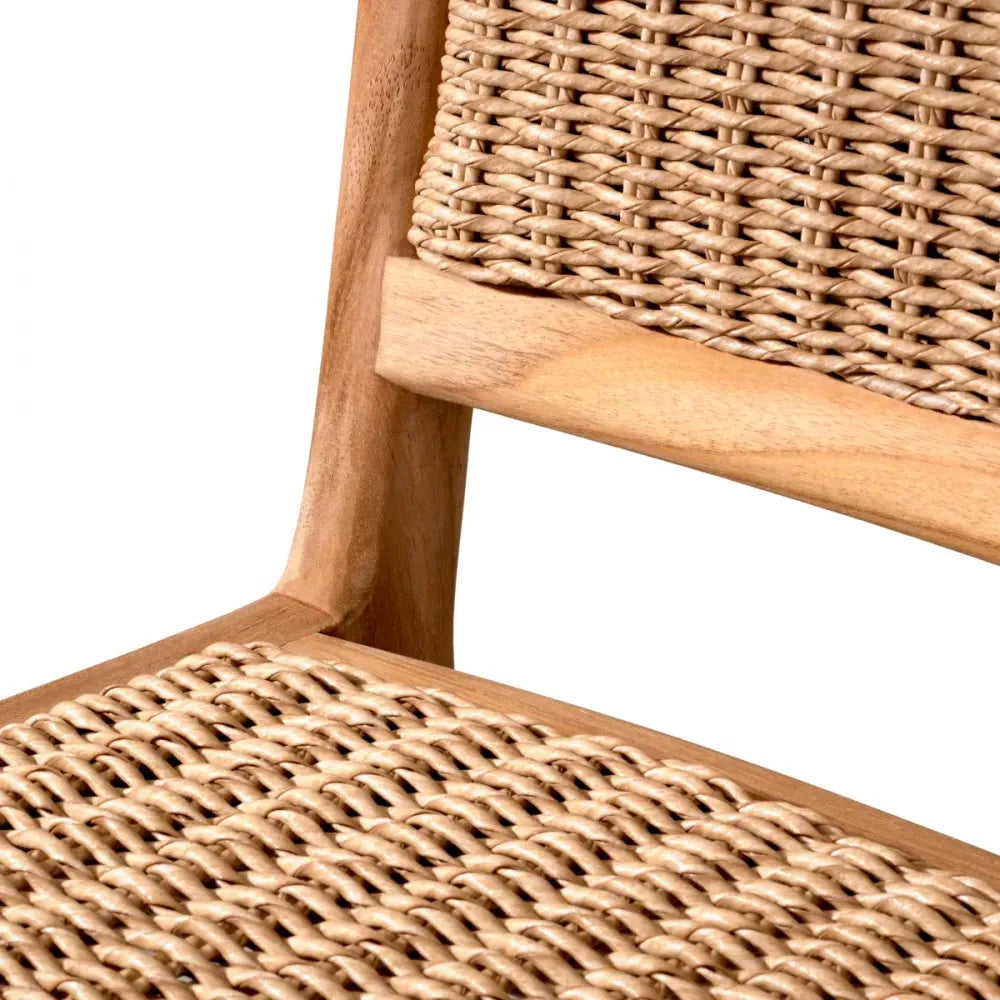 Scaun de exterior din Lemn de tec Maro si Polietilena Maro H84xL56.5xA57cm Pivetti Eichholtz