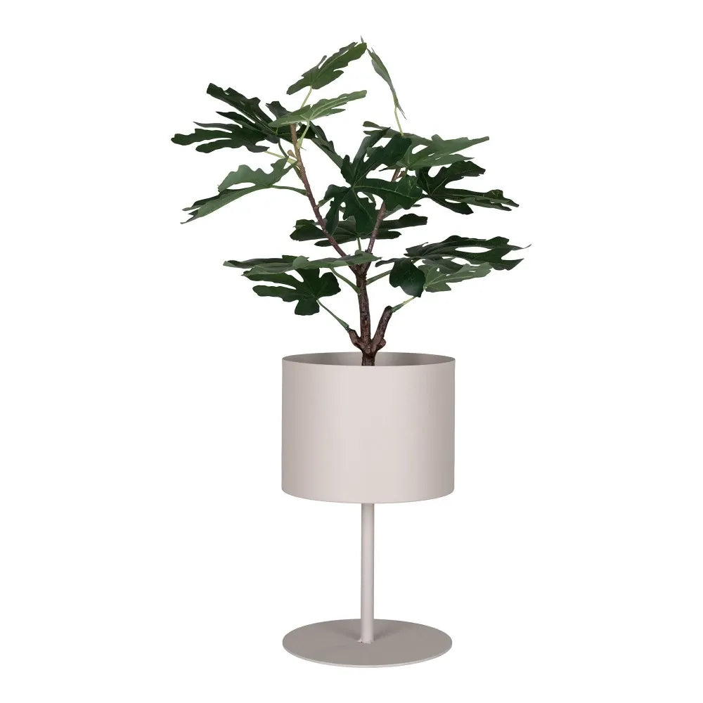 Ghiveci din Metal Bej H36xD21,5cm Trofa