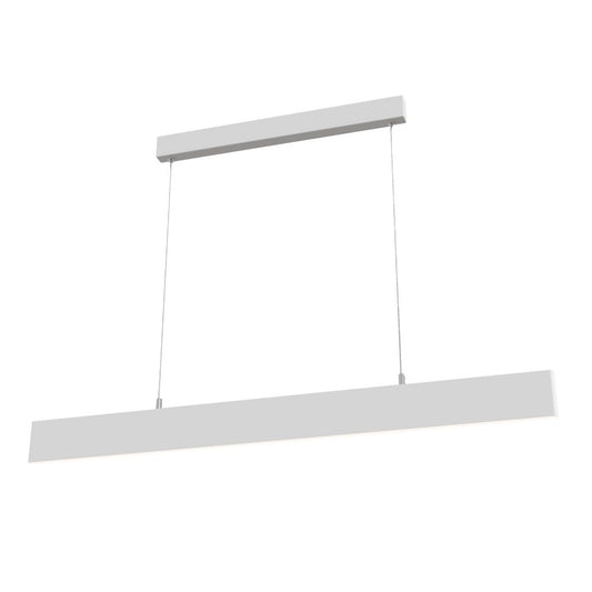 Lustra dreptunghiulara cu inaltime reglabila din Metal Alb cu LED L119x4xH130cm Step