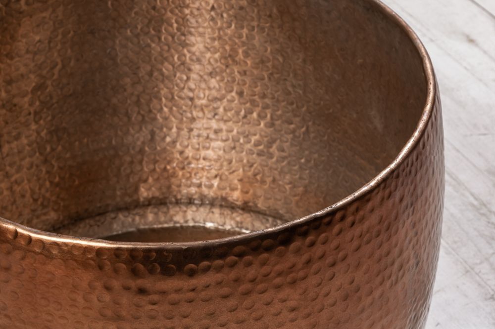 Masuta de cafea Rotunda din Metal Cupru D80xH30cm Orient