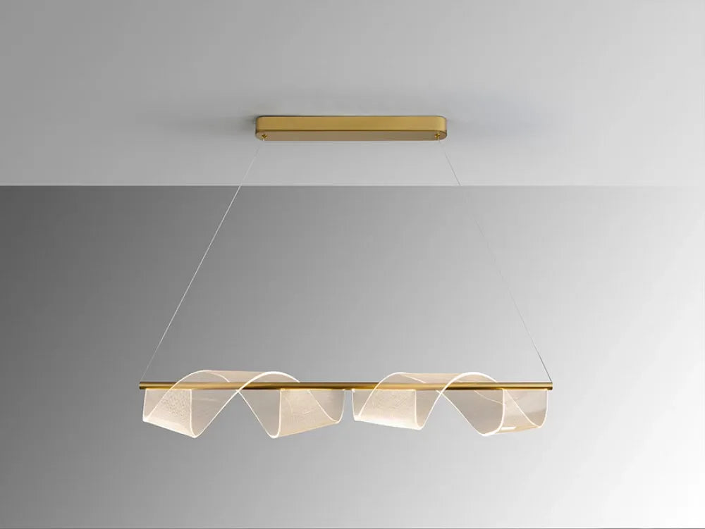 Lustra din Metal Auriu si Metacrilat Transparent L100xH150cm Velas