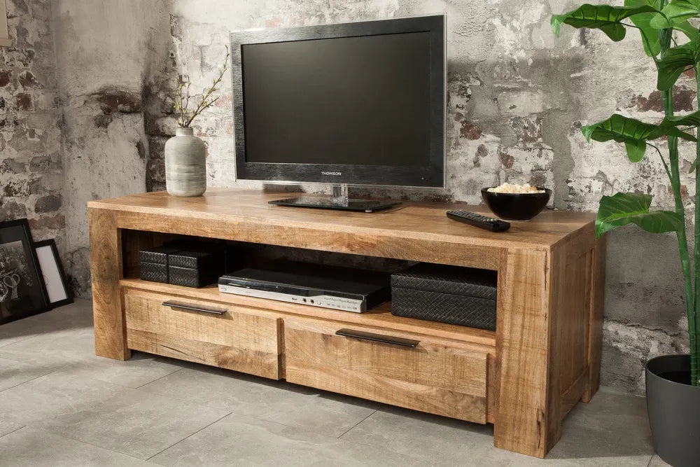 Comoda TV din Lemn de mango Maro L130xH45cm IRON CRAFT