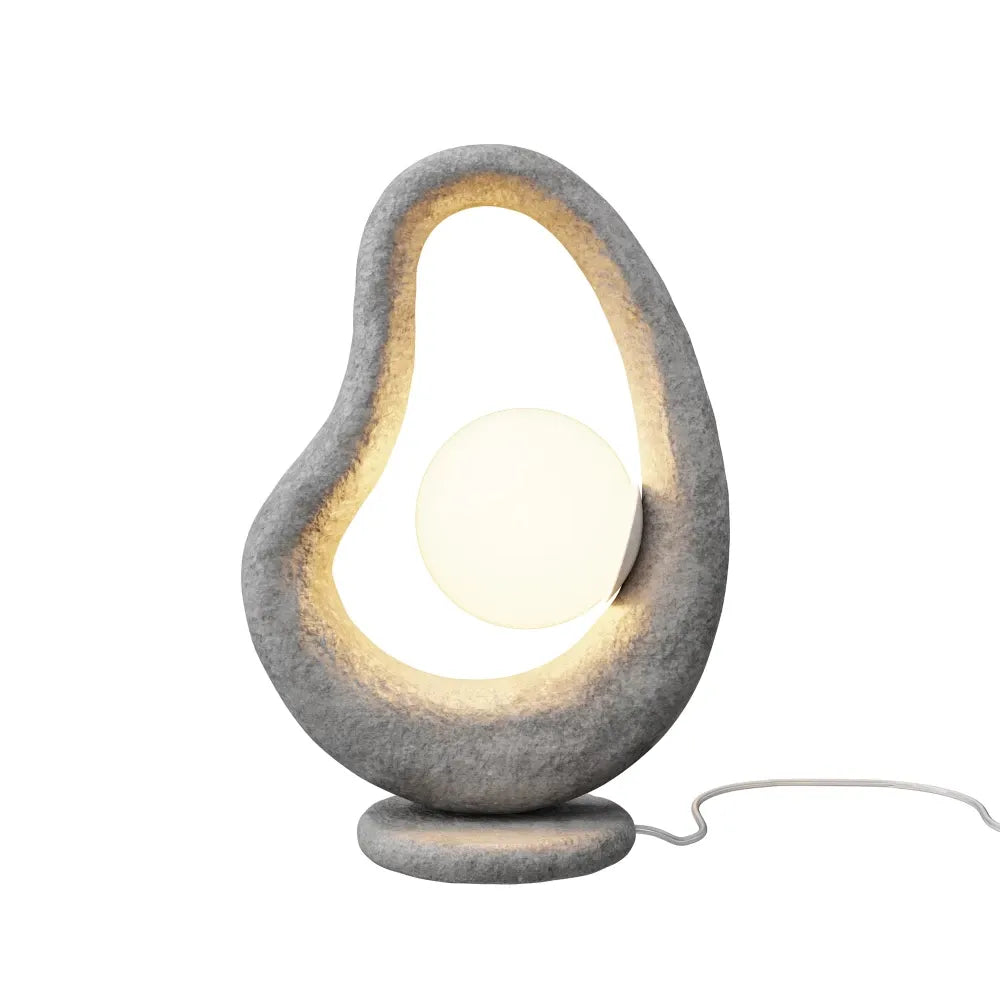 Veioza din Metal Gri si Sticla Alb H38xL15cm Opus