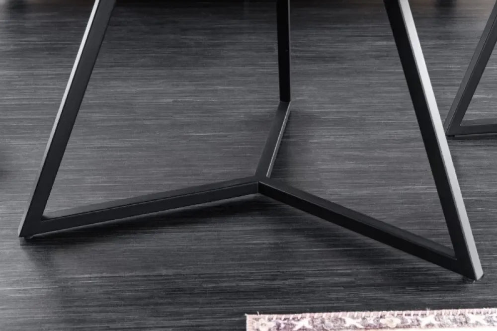 Masuta de cafea Asimetrica din Ceramica Maro taupe si Metal Negru L90xH40cm Marvelous