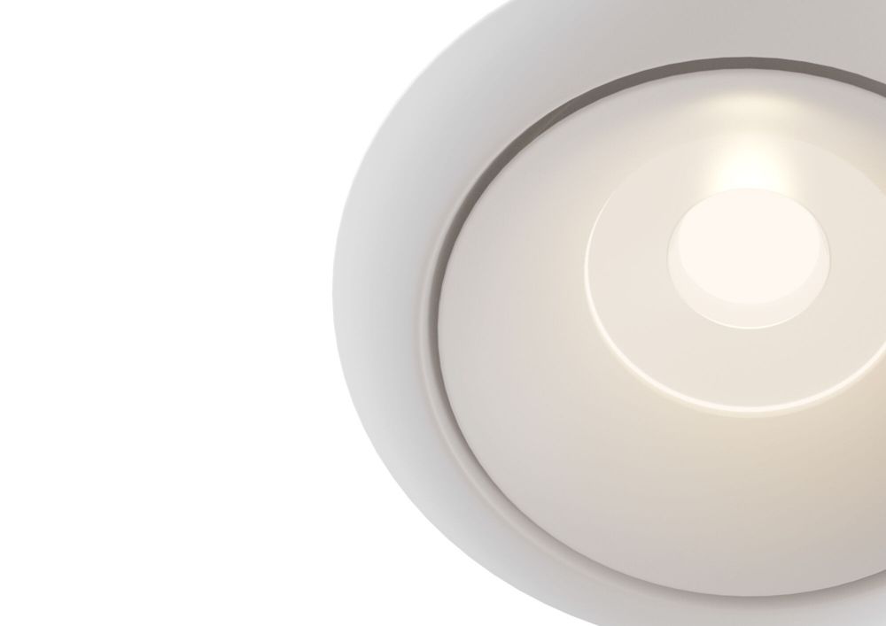 Spot incastra din Aluminiu Alb D10xH8cm Yin