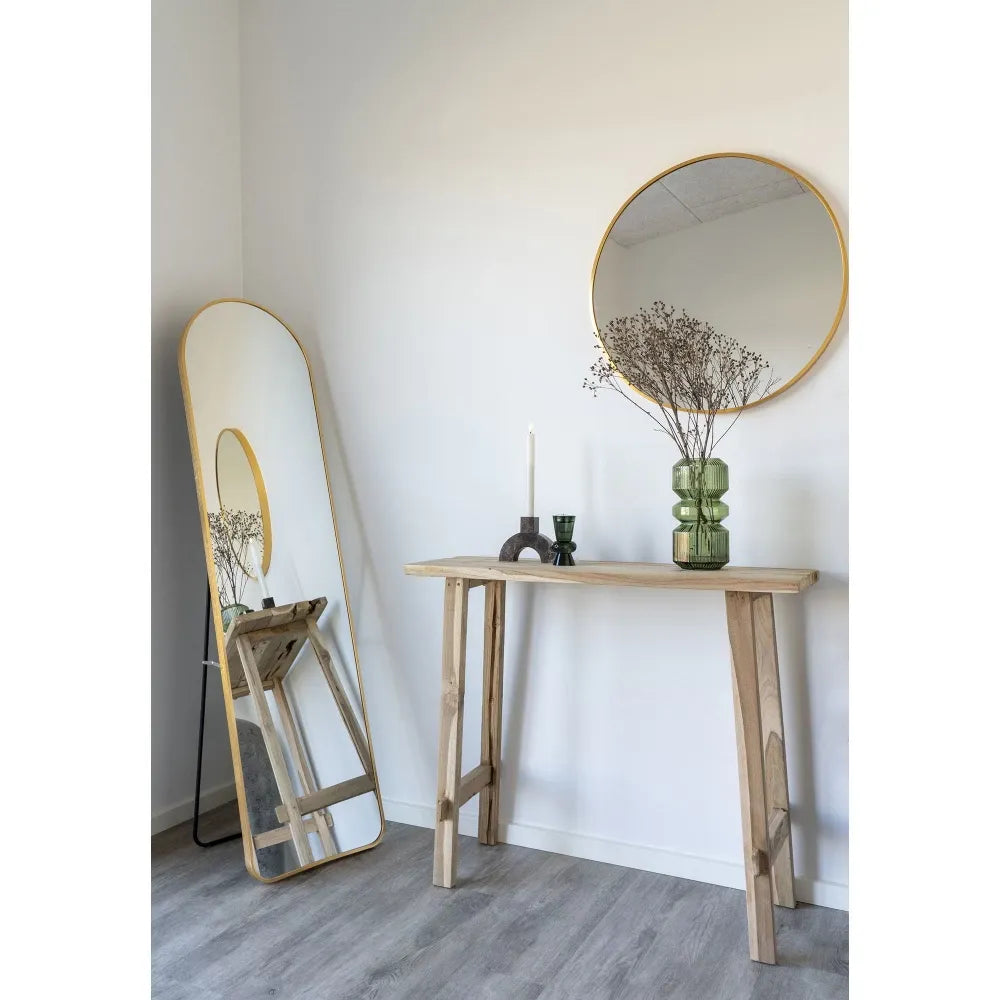 Oglinda de podea cu rama din Metal Alama 150x40cm Madrid