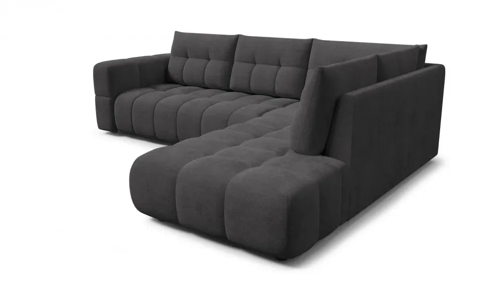 Coltar in forma de L tapitat cu material pet friendly Alias gri L291 x 219cm