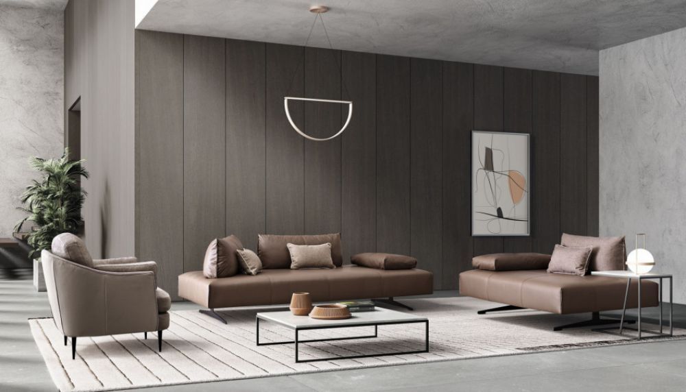 Canapea fixa 3 locuri Bacio stil Scandinav L217cm