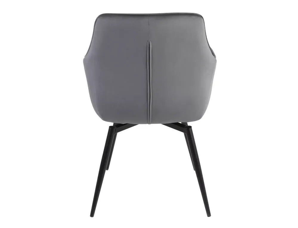 Set 2 scaune din Catifea Bej inchis si Metal Negru Hx88Lx55xA58cm Servio