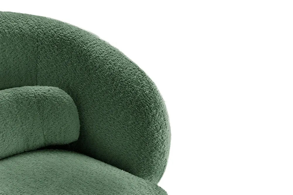 Fotoliu rotativ tapitat cu Stofa boucle Verde H76xL76xA75cm Bossa Nova